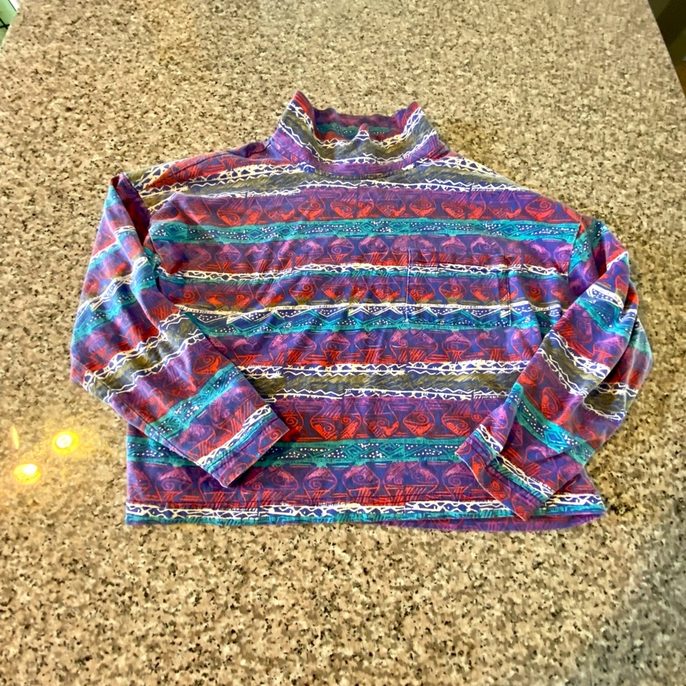 Vintage Ocean Pacific 90s Mockneck colorful - RARE